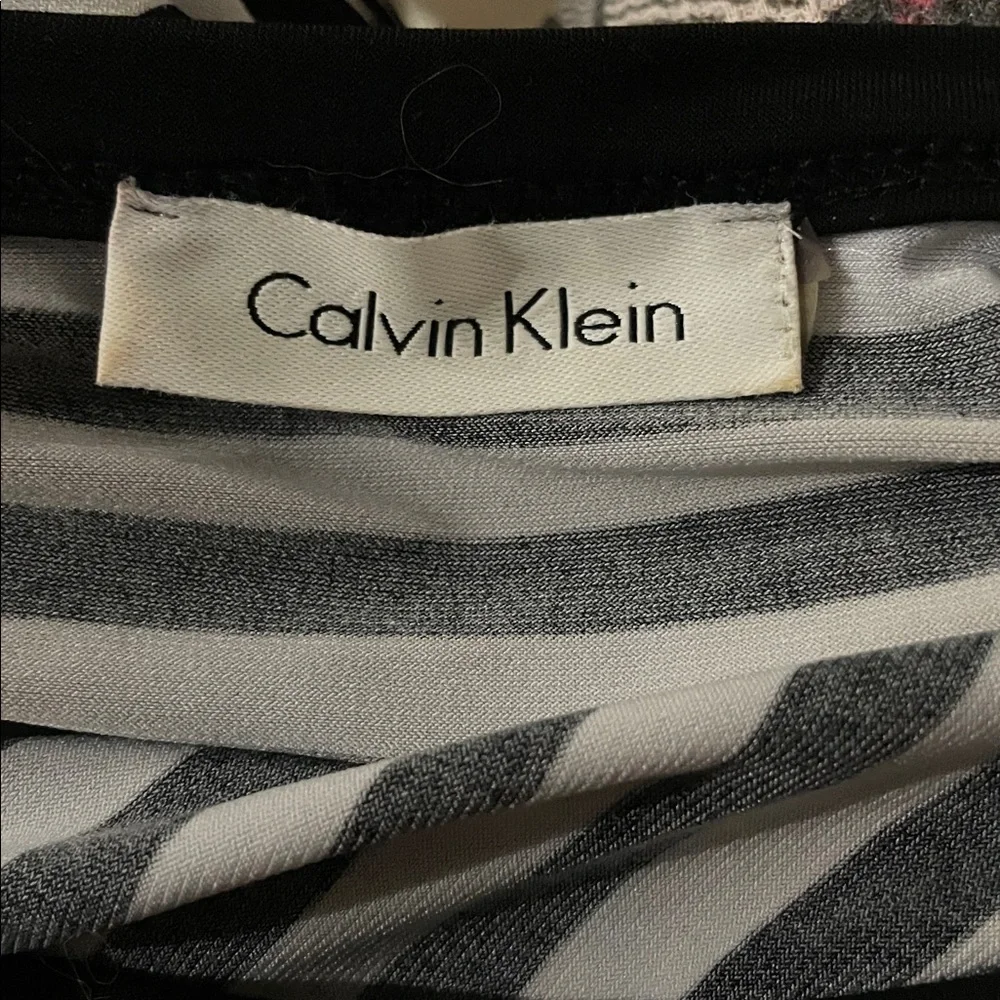 Calvin Klein Black & White Striped Sleeveless Maxi Dress 🔥 - Size Medium - Picture 13 of 16